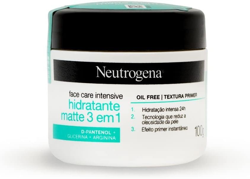 Neutrogena Hidratante Facial Matte 3 em 1 Face Care Intensive, 100g