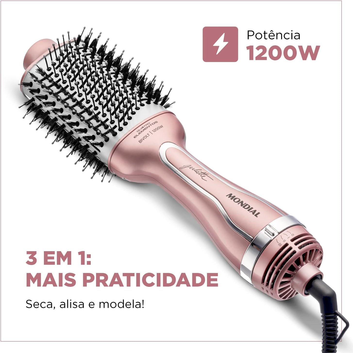 MONDIAL Escova Secadora Mondial Golden Rose 1200W Bivolt - Es-Ju-01 - Image 3