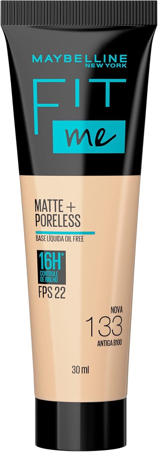 Base Líquida Maybelline NY Fit Me Matte FPS 22, 30ml